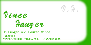 vince hauzer business card